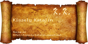 Kiszely Katalin névjegykártya