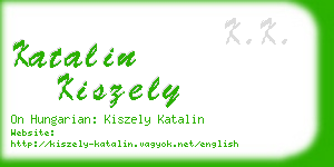 katalin kiszely business card